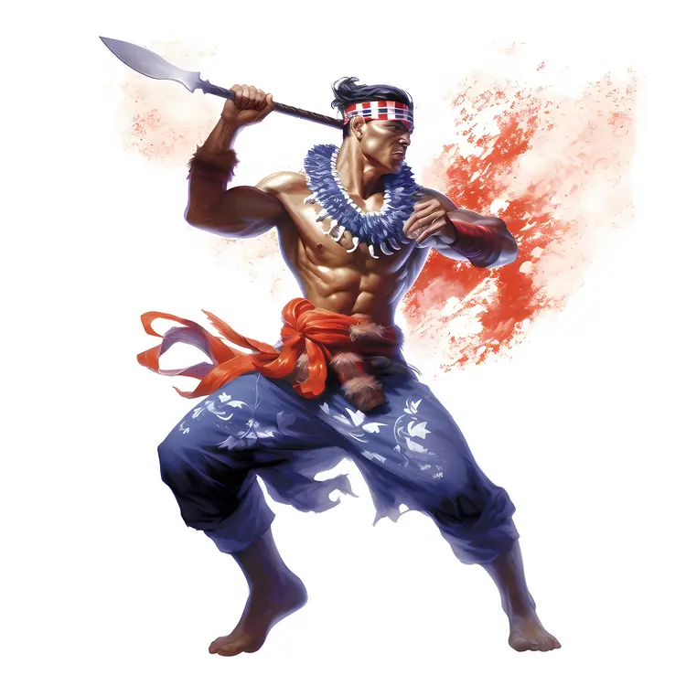 Tribal Warrior with Spear