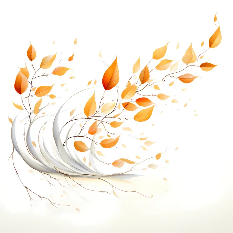 Autumn Leaves on Branch