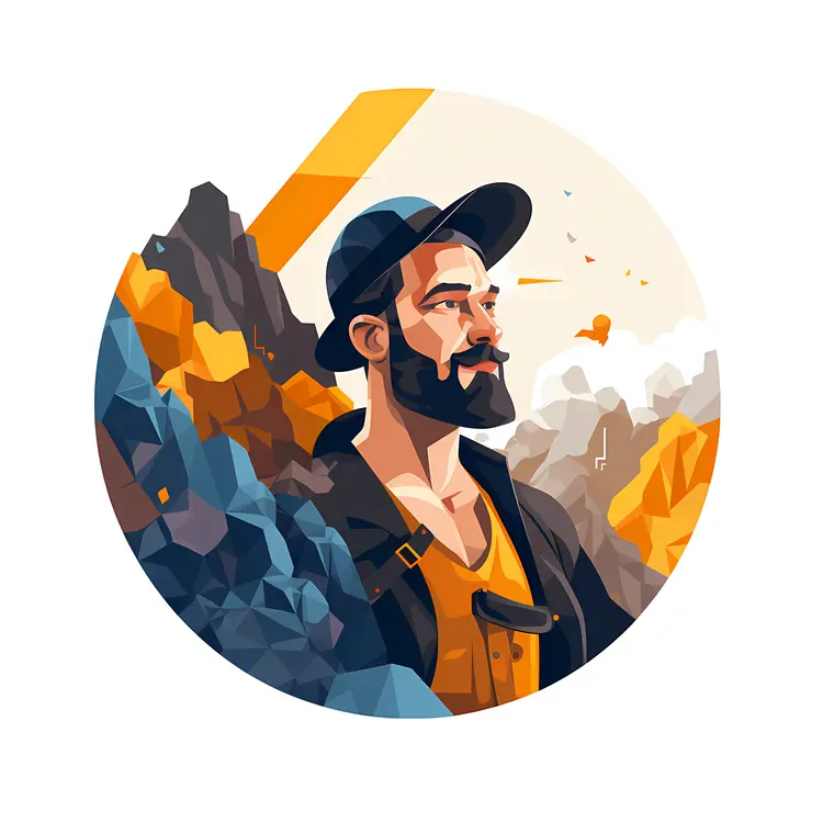 Portrait of a Miner in Mountainous Area