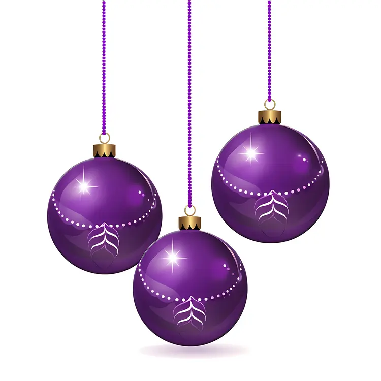 Beautiful Purple Christmas Ornaments for Holiday Decoration