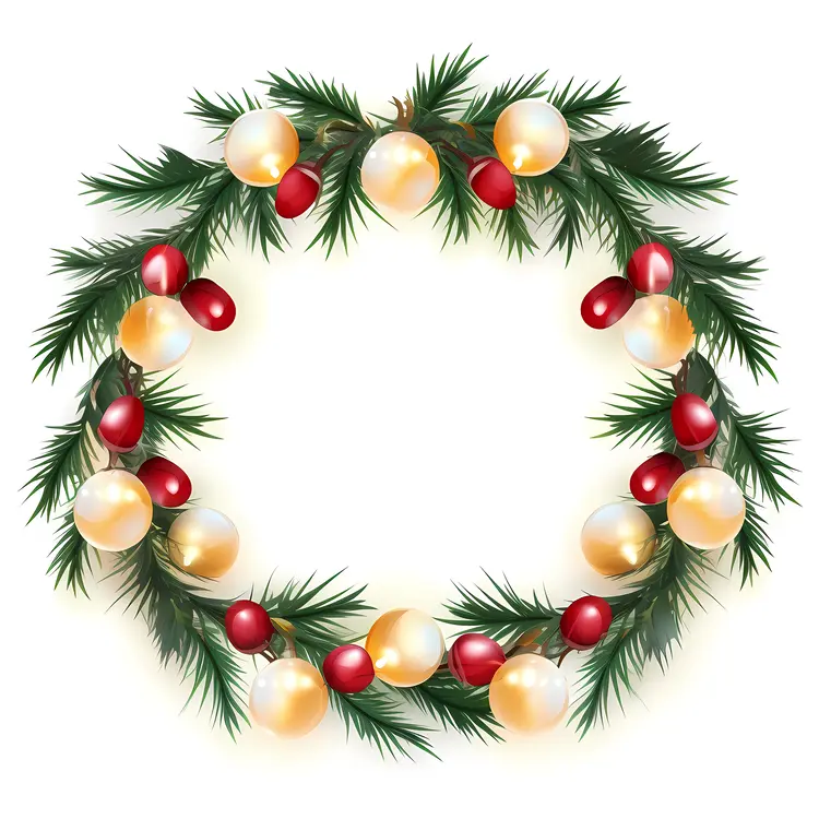 Christmas Wreath with Ornaments