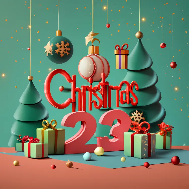 Christmas 2023 Greeting with Presents