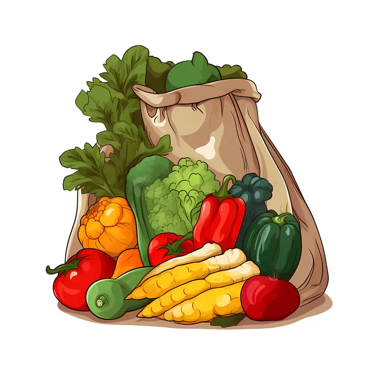 Fresh Organic Vegetables in a Bag