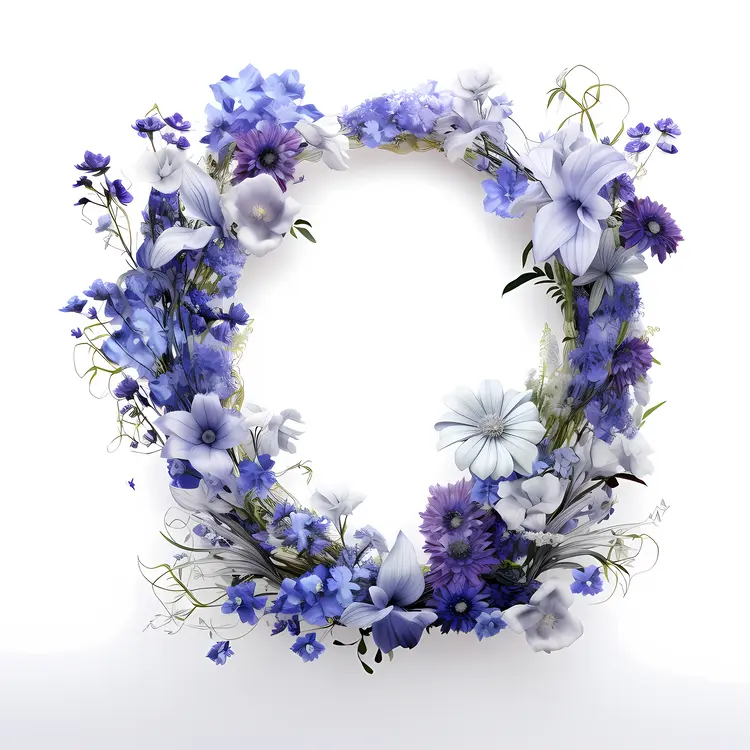 Beautiful Purple and White Flower Wreath