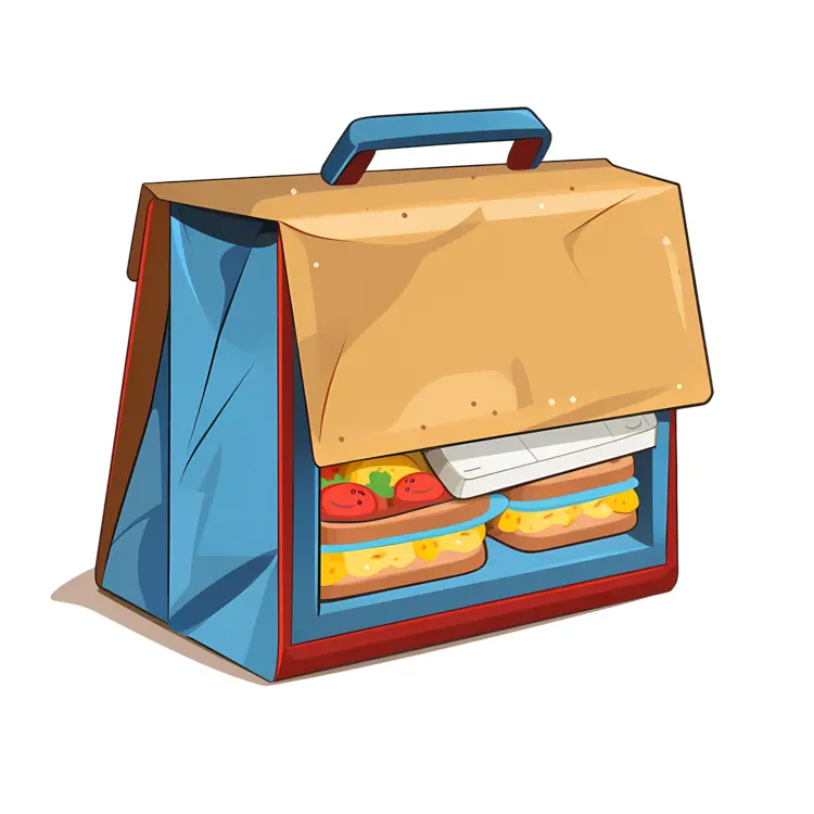 Portable Lunch Bag with Sandwich