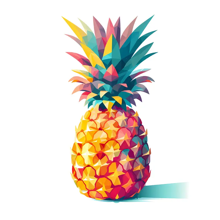 Colorful Geometric Pineapple Illustration