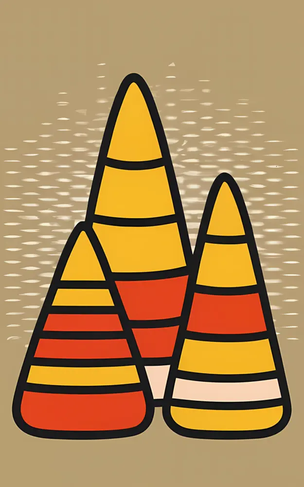 Colorful Candy Corn Illustration