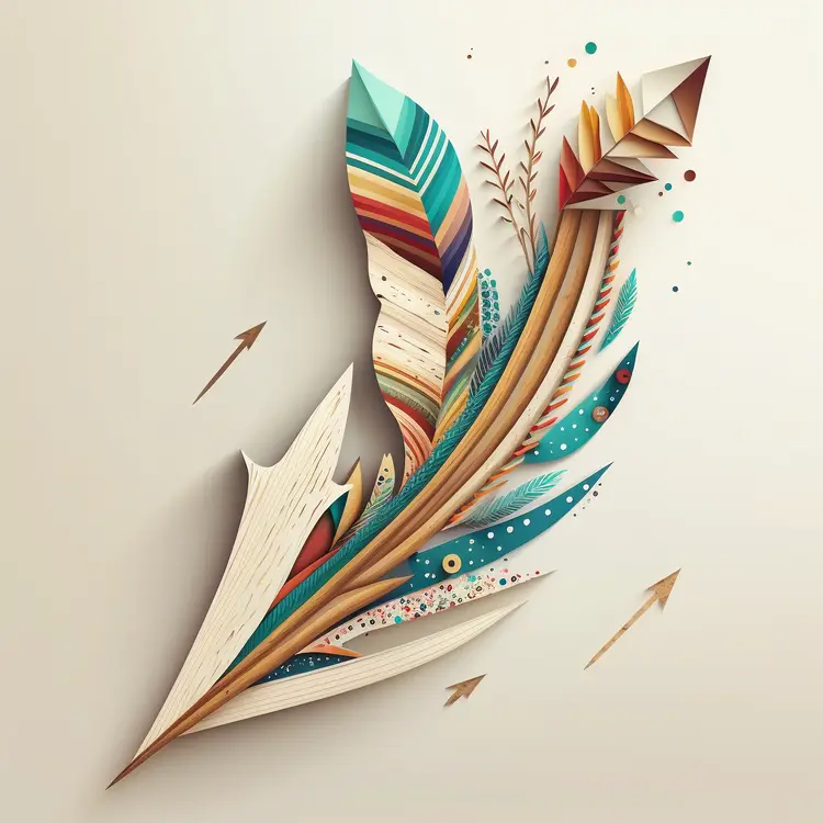 Colorful Decorative Feather Art