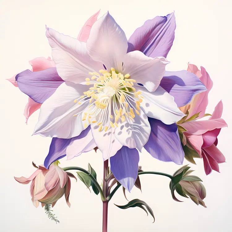 Elegant Purple and White Flower