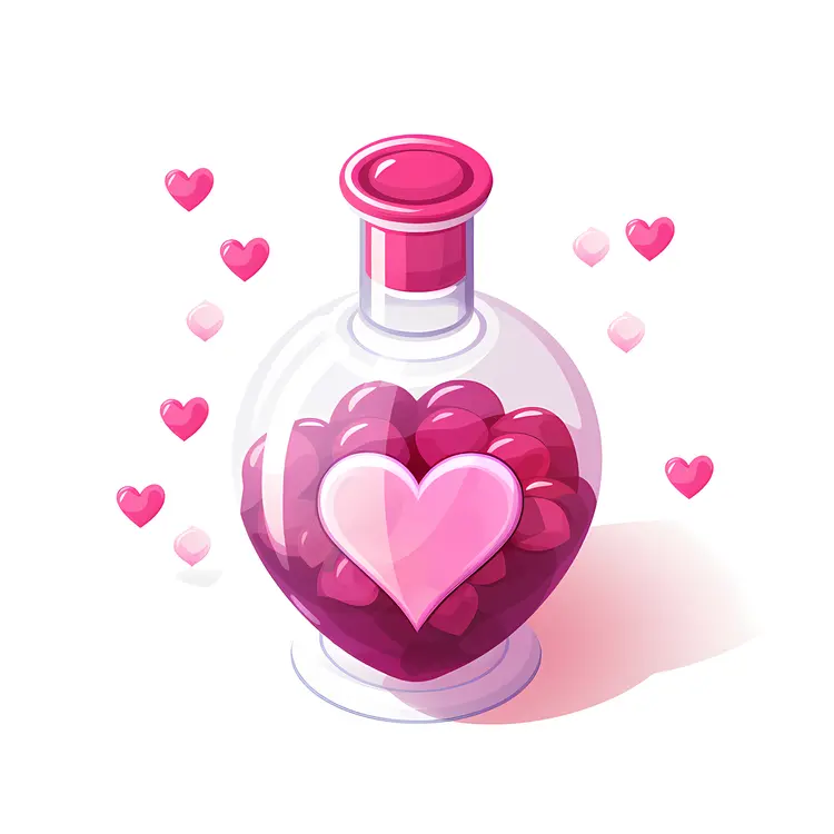 Heart Potion with Multiple Hearts Inside