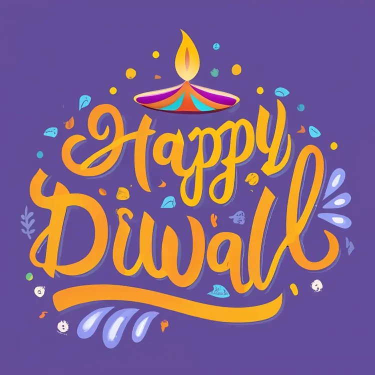 Happy Diwali with Lamp