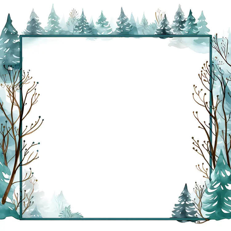 Winter trees with snow