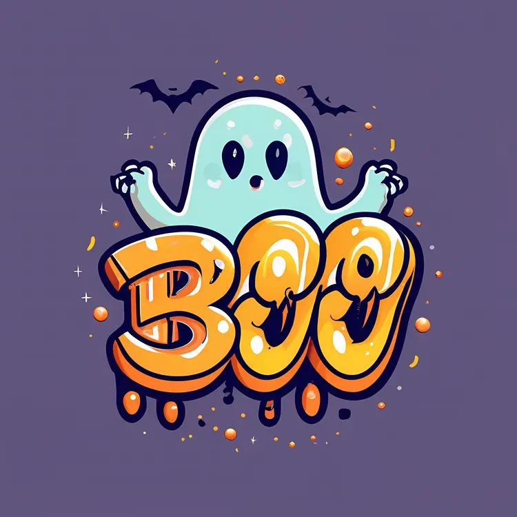 Cute Ghost Saying Boo