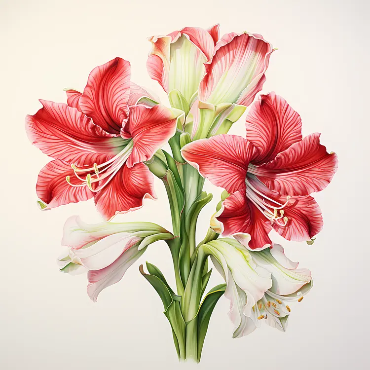 Red and White Flower Bouquet