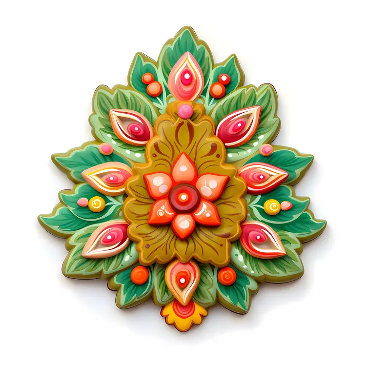 Intricate Decorative Cookie with Floral Design