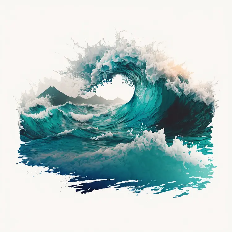 Majestic Ocean Wave Illustration