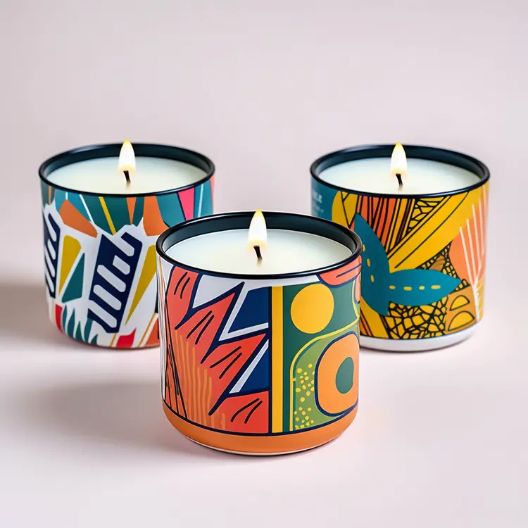 Colorful Decorative Candles for Festive Celebrations