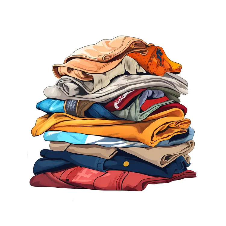 Stack of Colorful Clothes