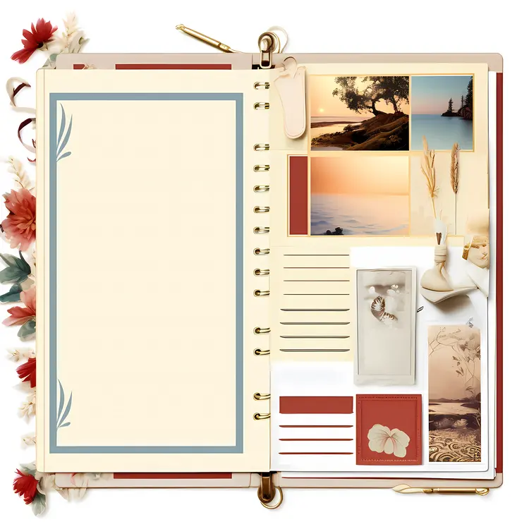 Beautiful Notebook for Scrapbooking and Journaling