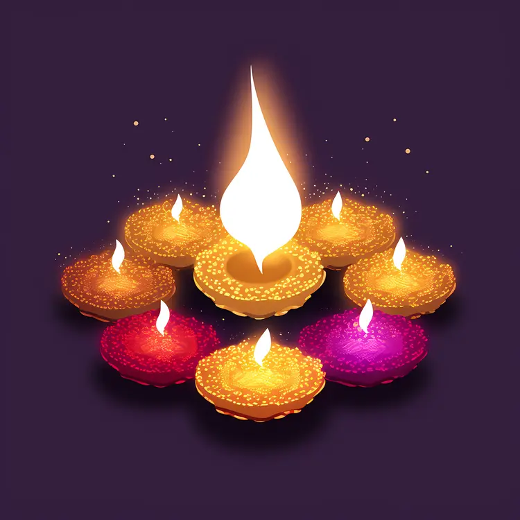 Diya Circle for Diwali Festival
