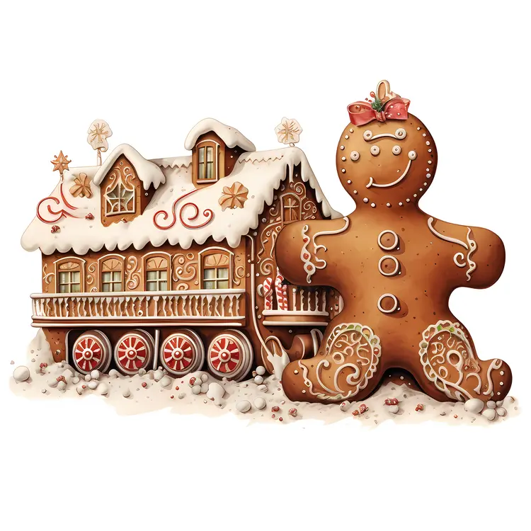 Gingerbread Train with Gingerbread Man