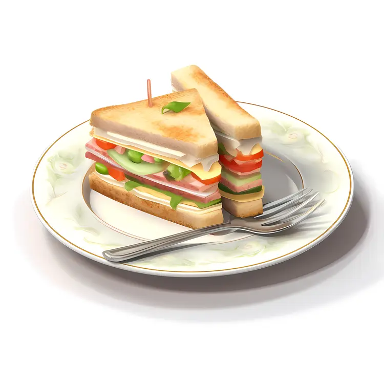 Delicious Sandwich on a Plate