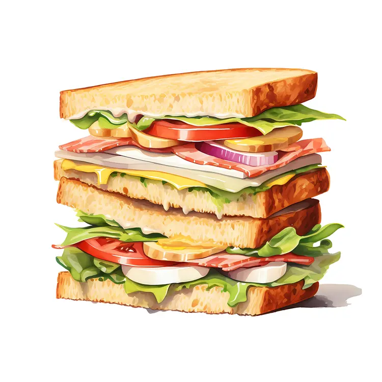 Delicious Sandwich with Fresh Ingredients