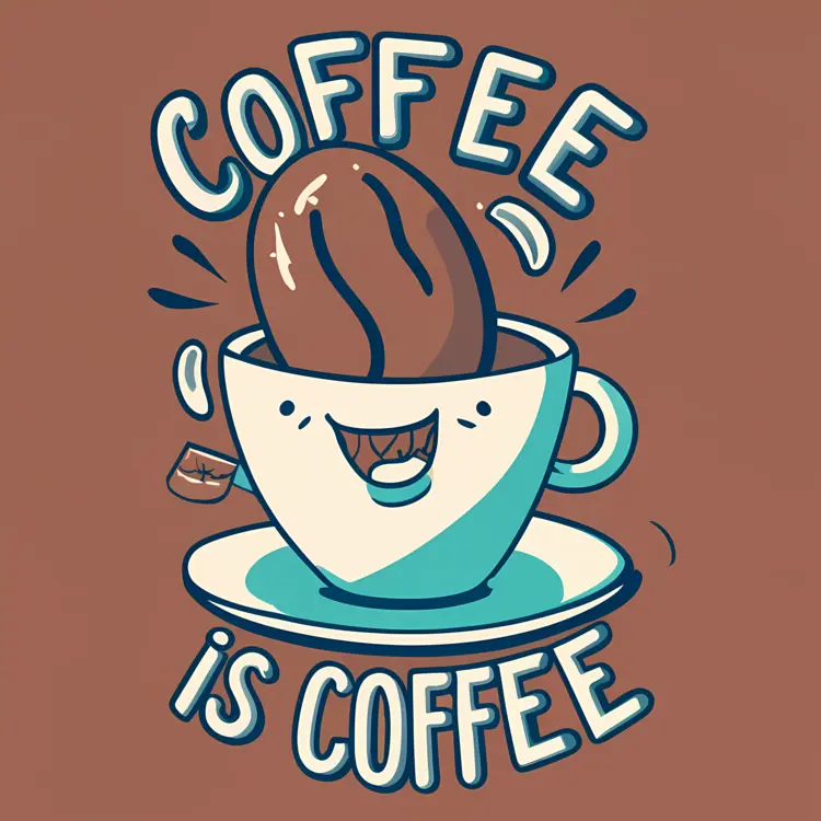 Coffee Cup with Bean