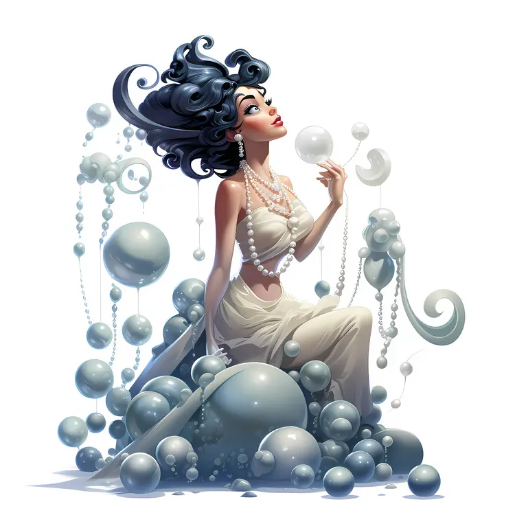 Elegant Woman with Pearls
