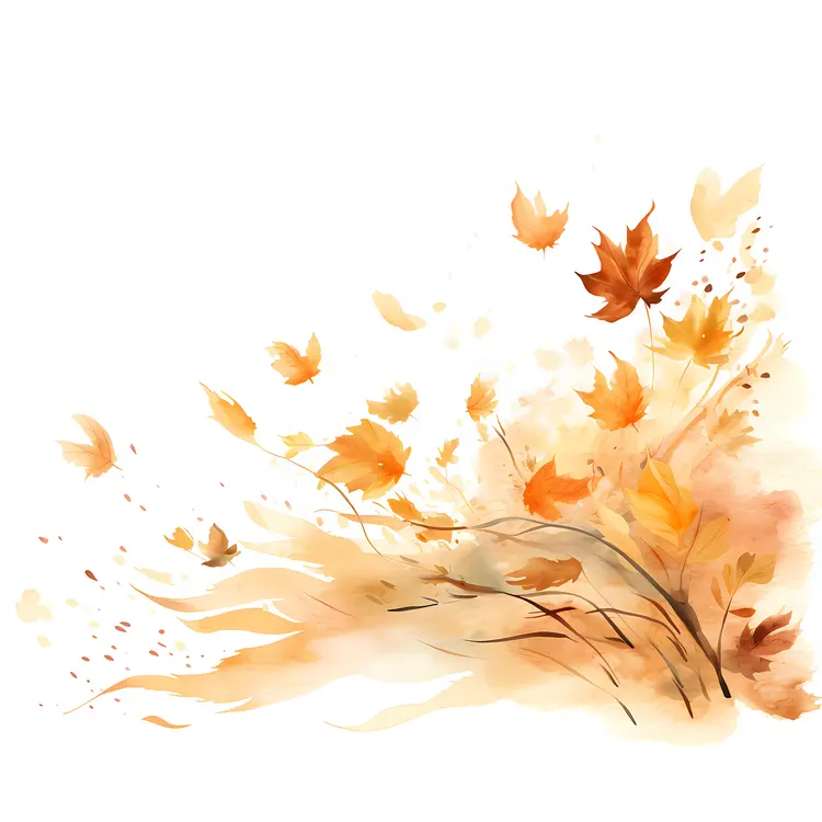 Watercolor Autumn Leaves
