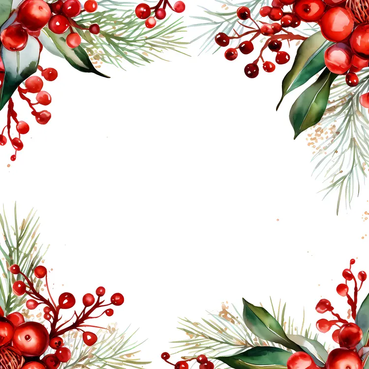 Christmas Frame with Berries
