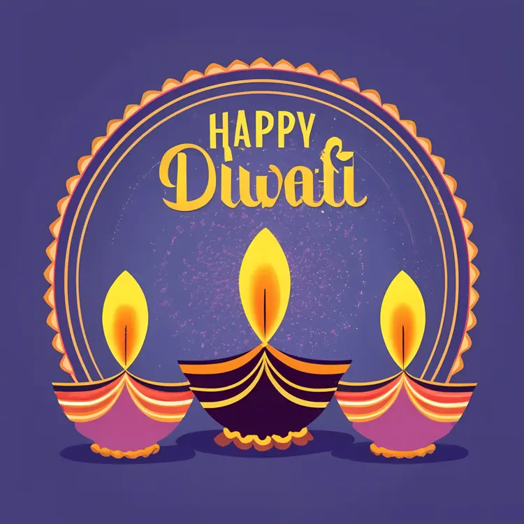 Glowing Diya for Diwali Celebration