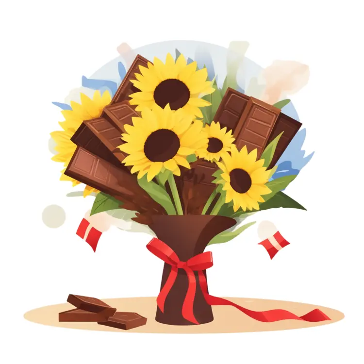 Chocolate and Sunflowers Bouquet