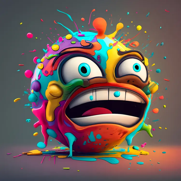 Colorful Smiling Sphere with Dots