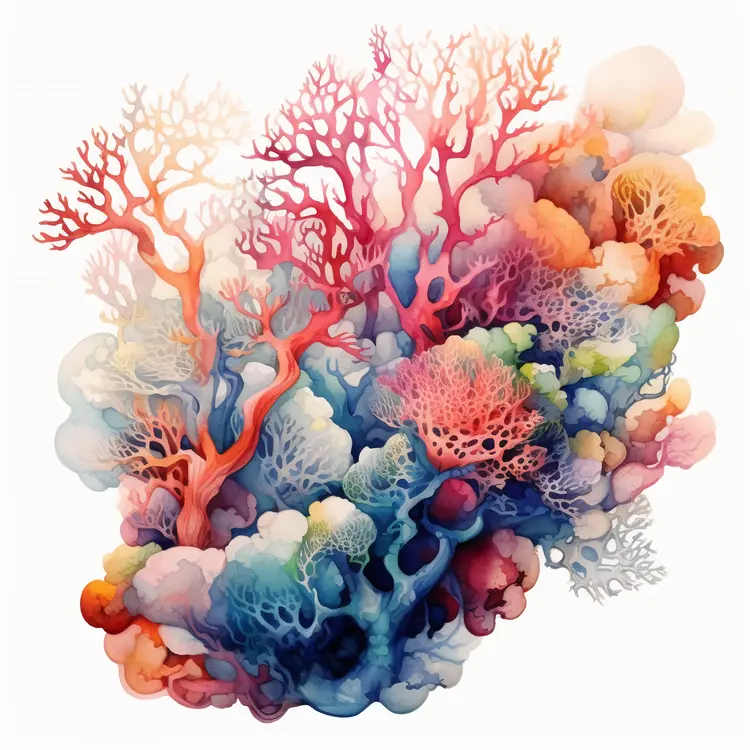 Colorful Coral Reef Illustration