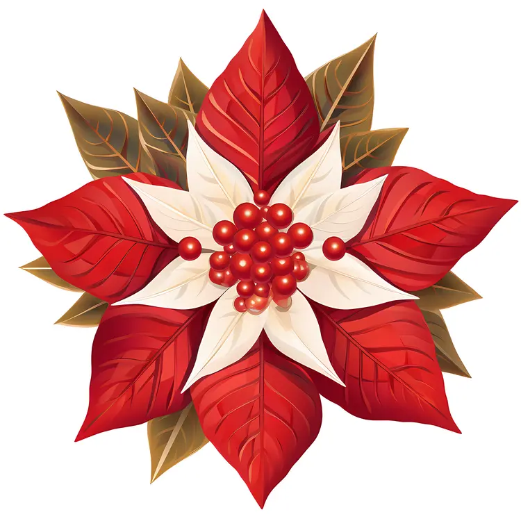 Beautiful Poinsettia Flower for Christmas Decoration