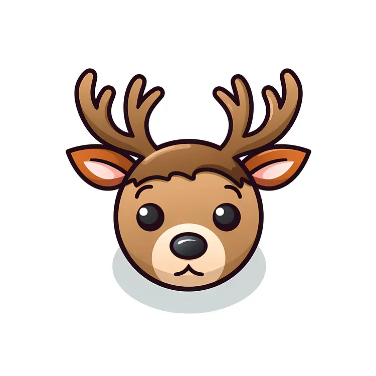 Cute Reindeer with Small Eyes