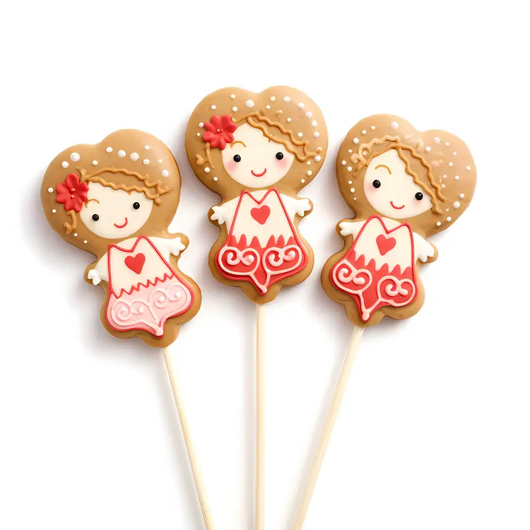 Heart-shaped cookies for Valentine's Day
