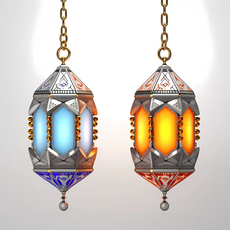 Pair of Decorative Hanging Lanterns