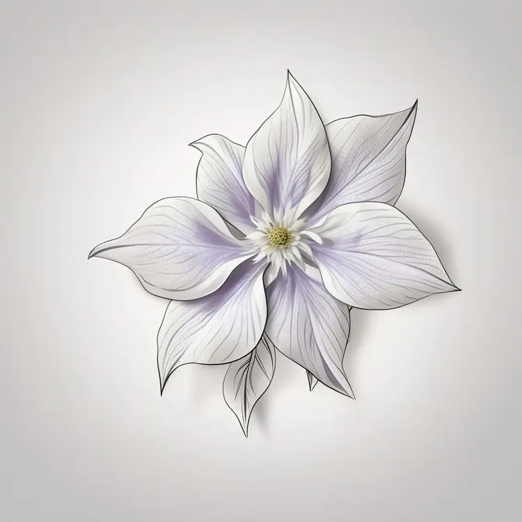 Beautiful White Flower Illustration