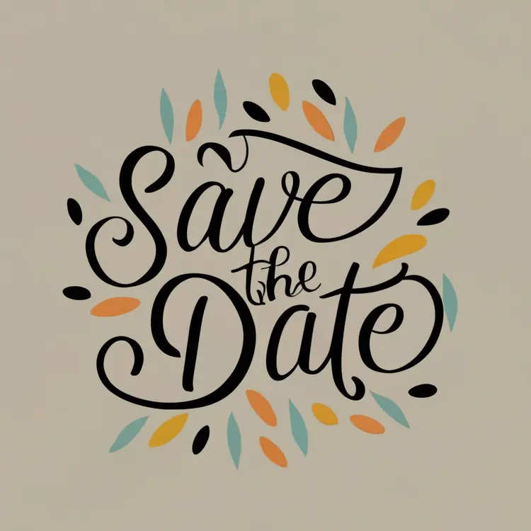 Save the Date with Floral Design