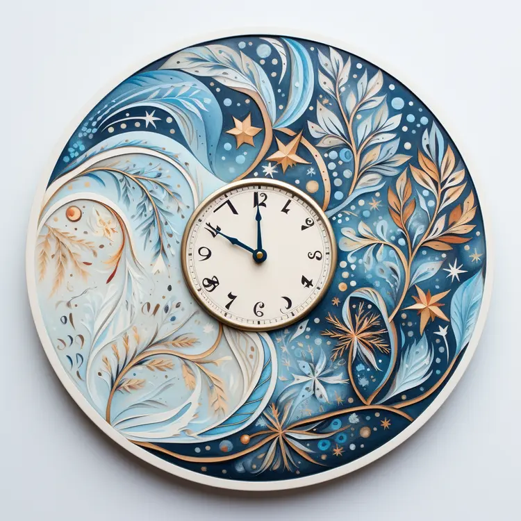 Artistic Floral Decorative Clock
