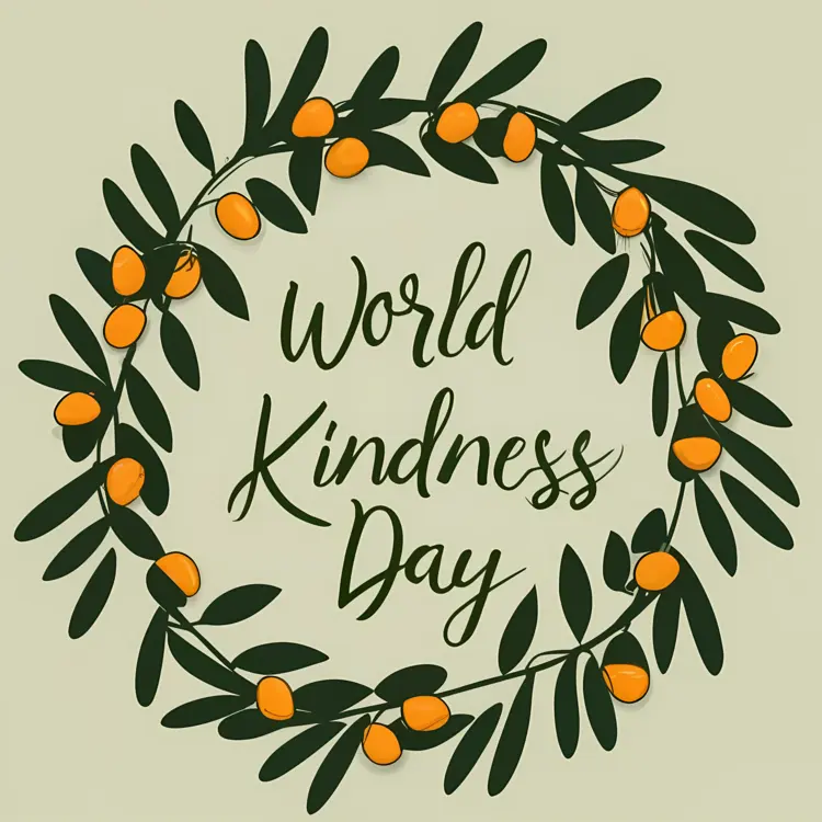 World Kindness Day Wreath with Orange Berries