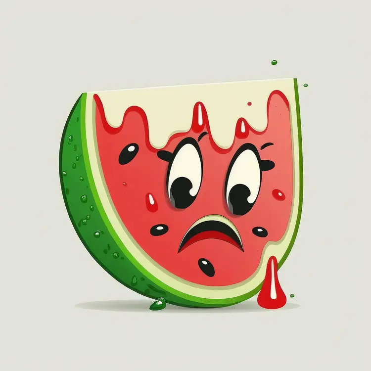 Cute Watermelon Cartoon Illustration