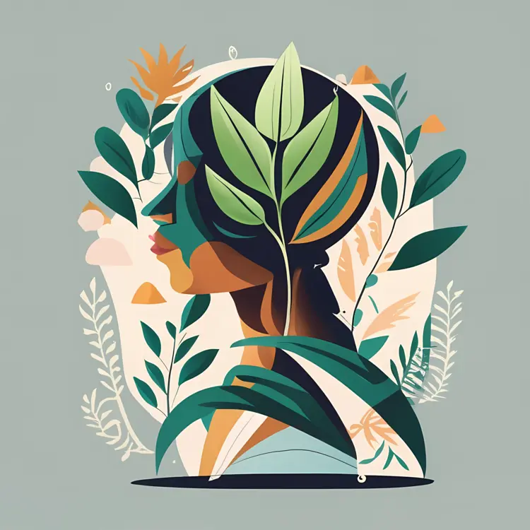 Leaf Head Illustration