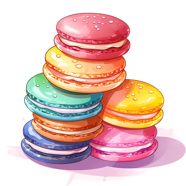 Colorful Macarons Illustration for Sweet Treats