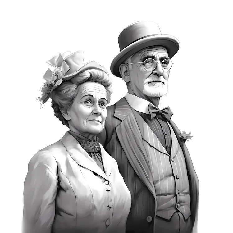 Vintage Elderly Couple