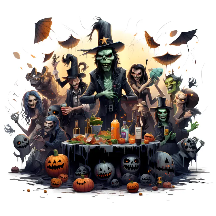 Witches and Skeletons Halloween Party