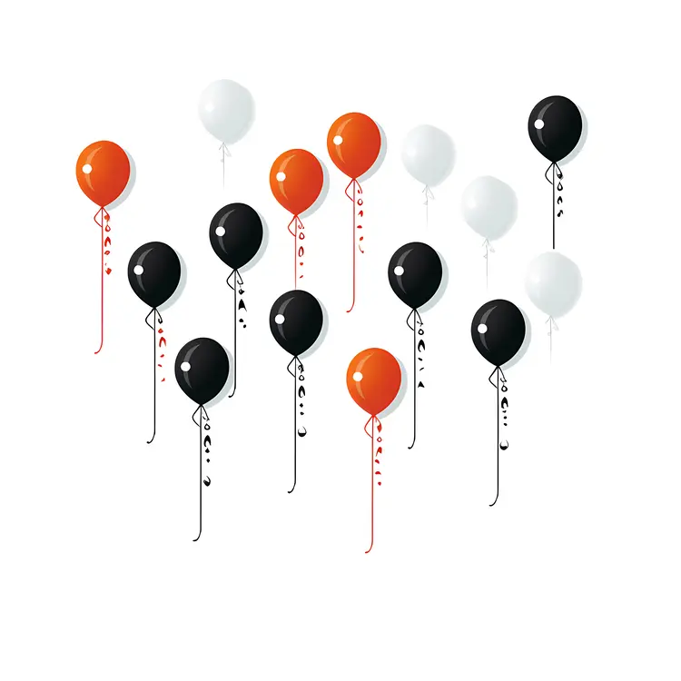 Colorful Balloons for Halloween Decorations