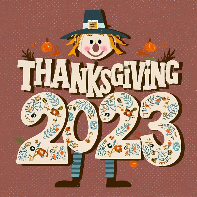 Thanksgiving 2023 with Scarecrow and Pumpkins